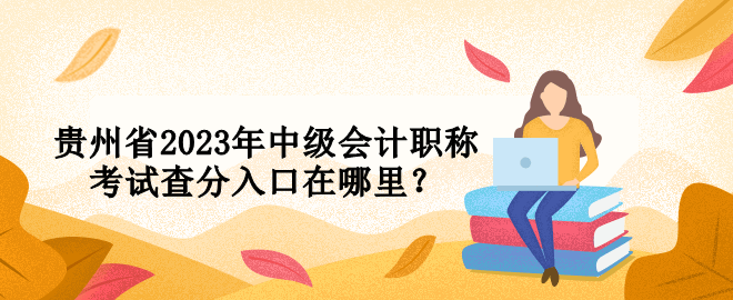 貴州省2023年中級會計職稱考試查分入口在哪里？