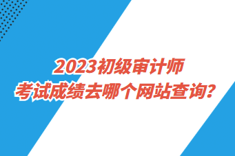 2023初級(jí)審計(jì)師考試成績(jī)?nèi)ツ膫€(gè)網(wǎng)站查詢？