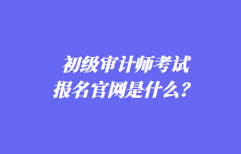 初級審計師考試報名官網(wǎng)是什么？