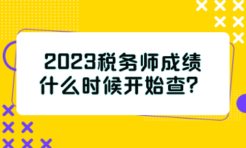 2023稅務(wù)師成績什么時候開始查？
