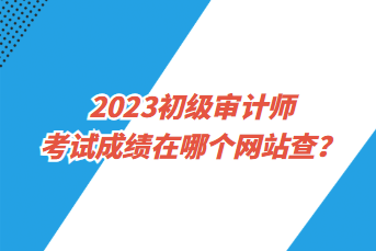 2023初級審計師考試成績在哪個網(wǎng)站查？