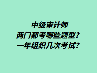 中級(jí)審計(jì)師兩門(mén)都考哪些題型？一年組織幾次考試？