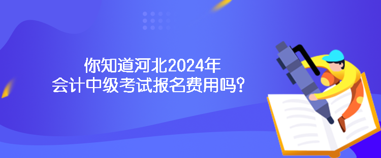 你知道河北2024年會計中級考試報名費用嗎？