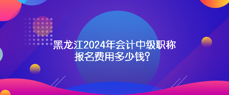 黑龍江2024年會(huì)計(jì)中級(jí)職稱報(bào)名費(fèi)用多少錢？