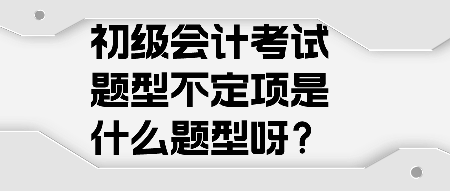 初級(jí)會(huì)計(jì)考試題型不定項(xiàng)是什么題型呀？