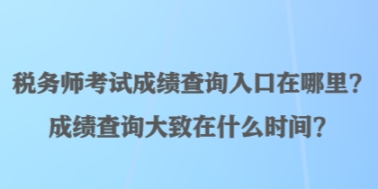 稅務(wù)師考試成績(jī)查詢(xún)?nèi)肟谠谀睦?？成?jī)查詢(xún)大致在什么時(shí)間？