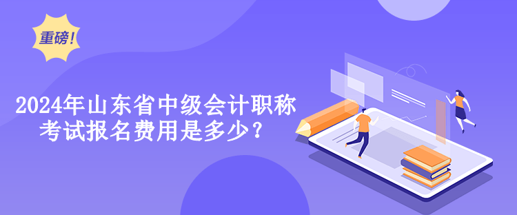 2024年山東省中級會計職稱考試報名費用是多少？