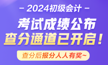 青海2024年初級會(huì)計(jì)資格考試成績終于公布啦~查分入口已開通！