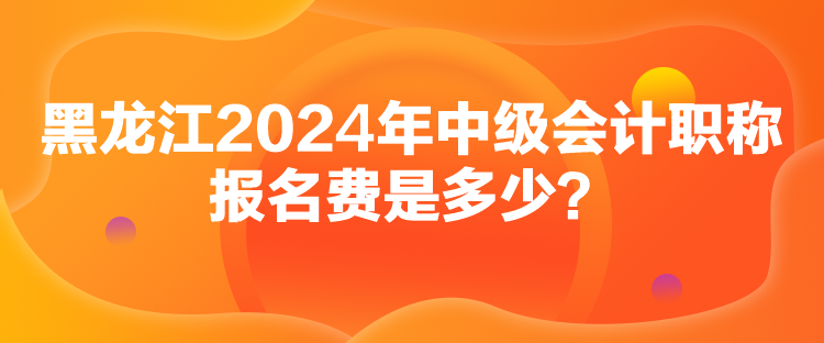 黑龍江2024年中級會計(jì)職稱報名費(fèi)是多少？