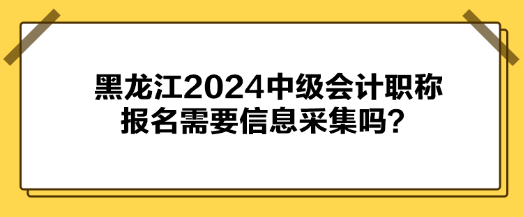 黑龍江2024中級(jí)會(huì)計(jì)職稱報(bào)名需要信息采集嗎？