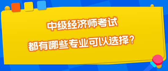 中級經(jīng)濟師考試都有哪些專業(yè)可以選擇？