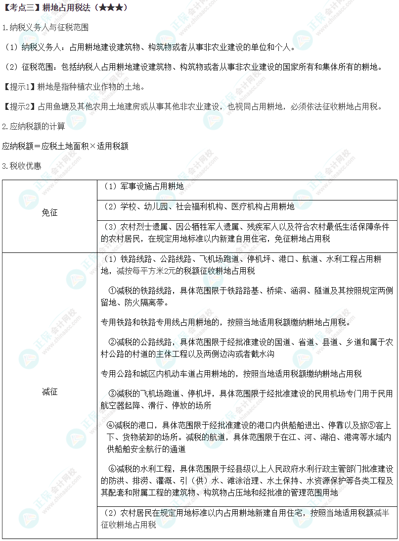 2024年注會《稅法》第9章高頻考點(diǎn)3