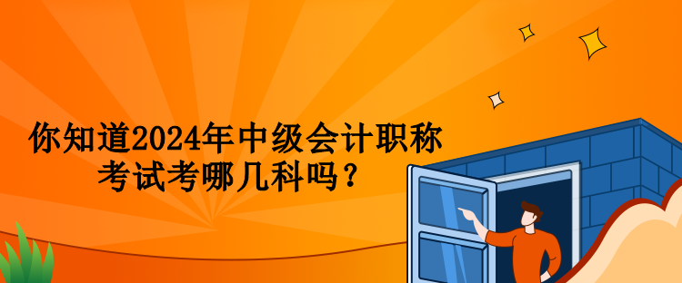 你知道2024年中級(jí)會(huì)計(jì)職稱考試考哪幾科嗎？