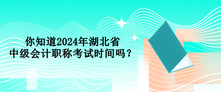 你知道2024年湖北省中級會計職稱考試時間嗎？