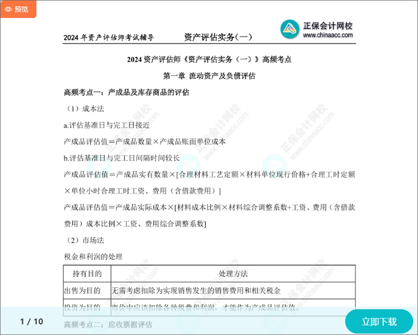 2024資產(chǎn)評估師考試《資產(chǎn)評估實(shí)務(wù)一》20個(gè)高頻考點(diǎn) 沖刺備考必看！