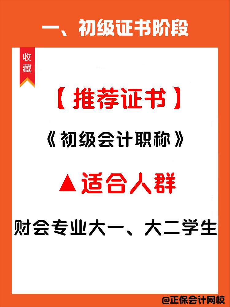 收藏！在校財會人考證順序！