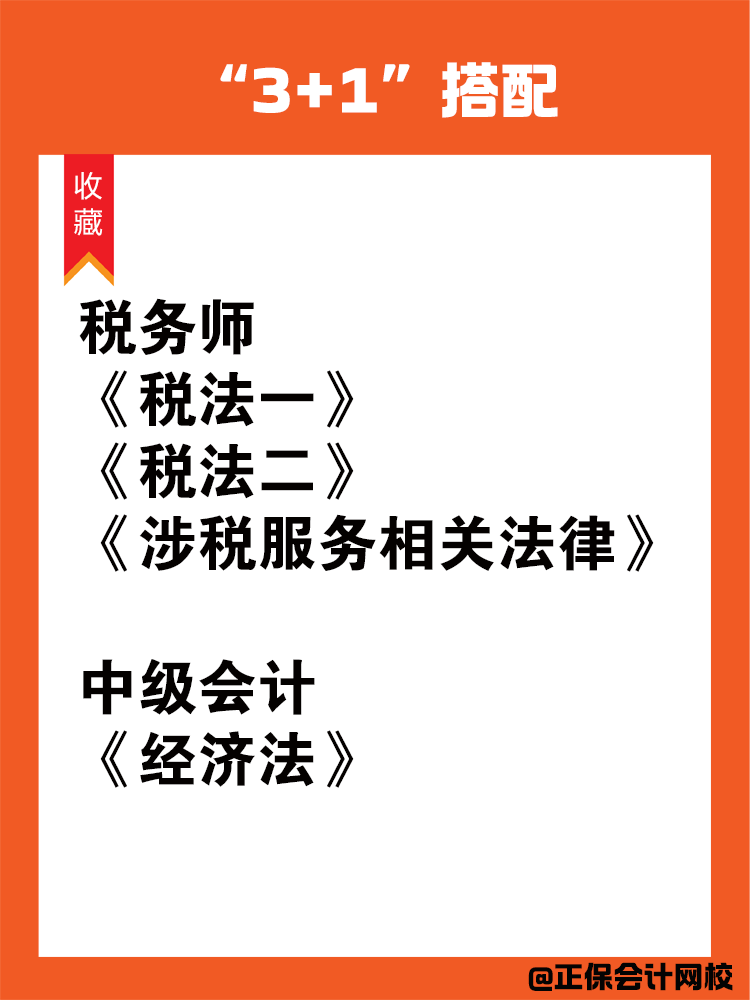 中級(jí)會(huì)計(jì)和稅務(wù)師一備雙考科目搭配！