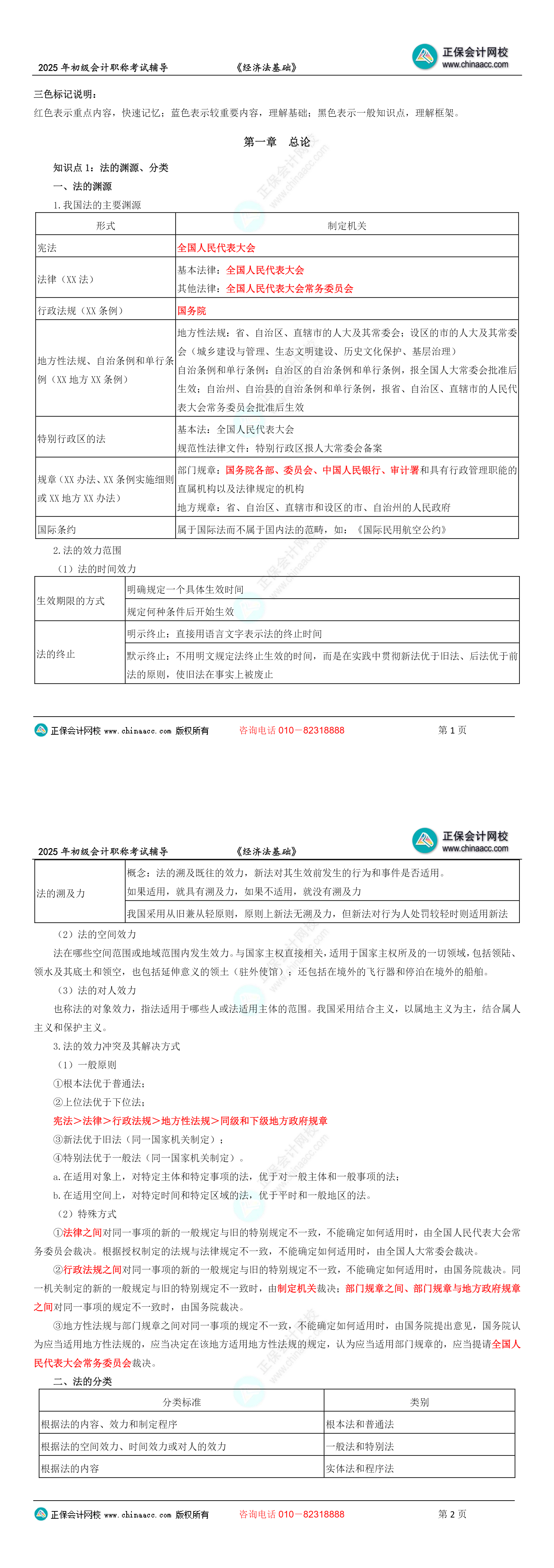 2025年初級會(huì)計(jì)職稱三色筆記-經(jīng)濟(jì)法基礎(chǔ)
