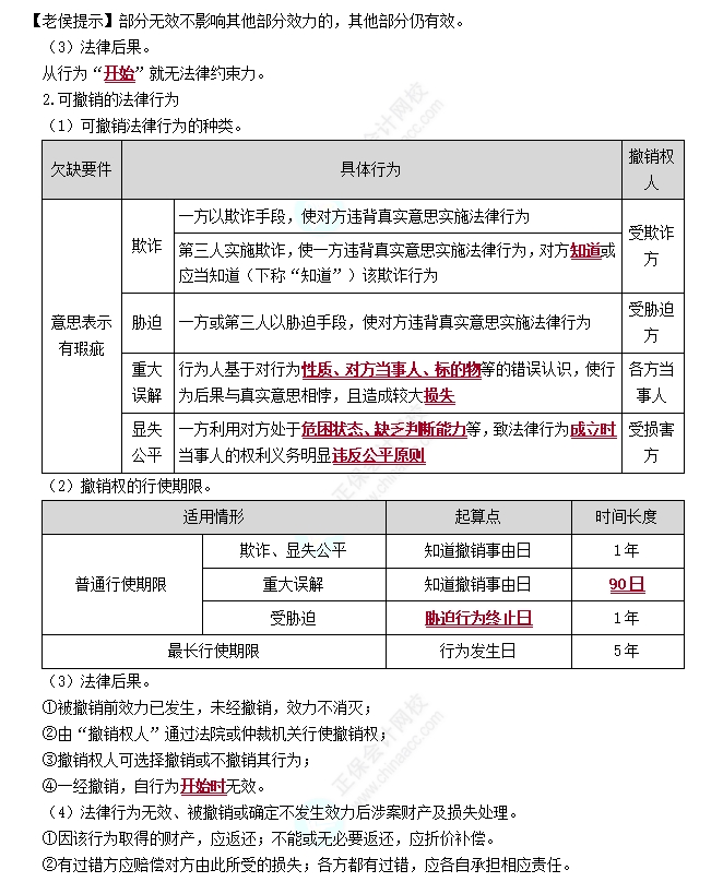 無(wú)效與可撤銷(xiāo)法律行為1