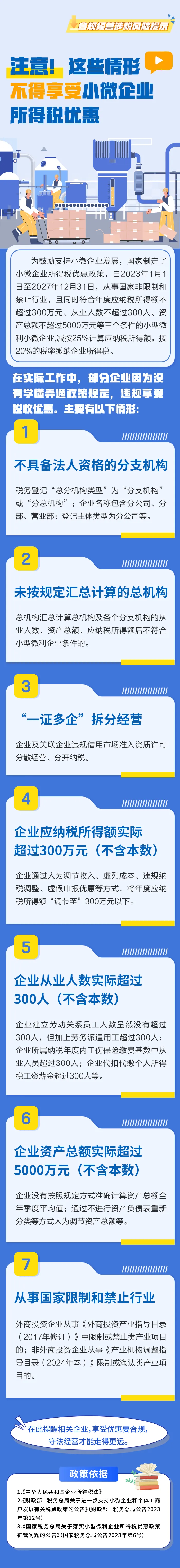 注意！這些情形不得享受小微企業(yè)所得稅優(yōu)惠